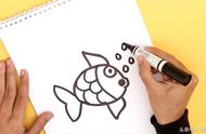 数字变身卡通鱼，创意无限的绘画乐趣！